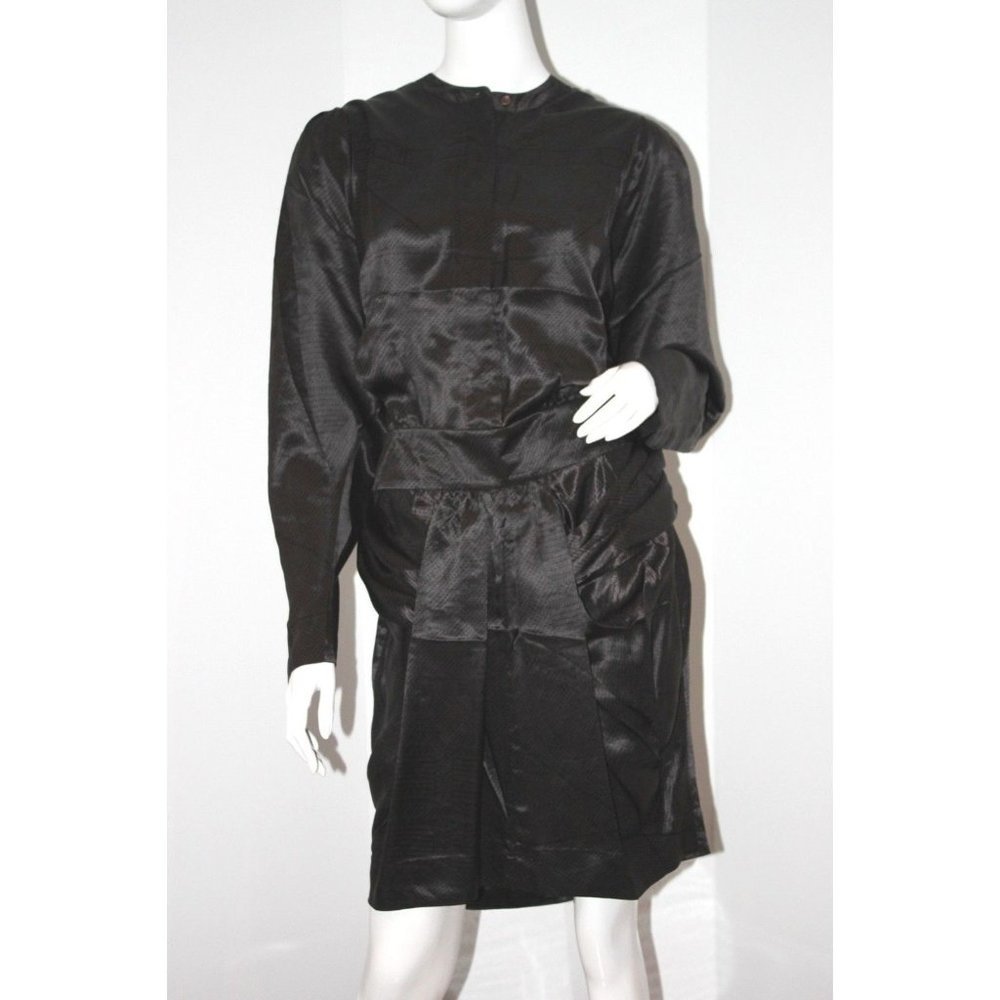 MALENE BIRGER Runway DESIGNER 100% Silk Button DRESS 40  $514